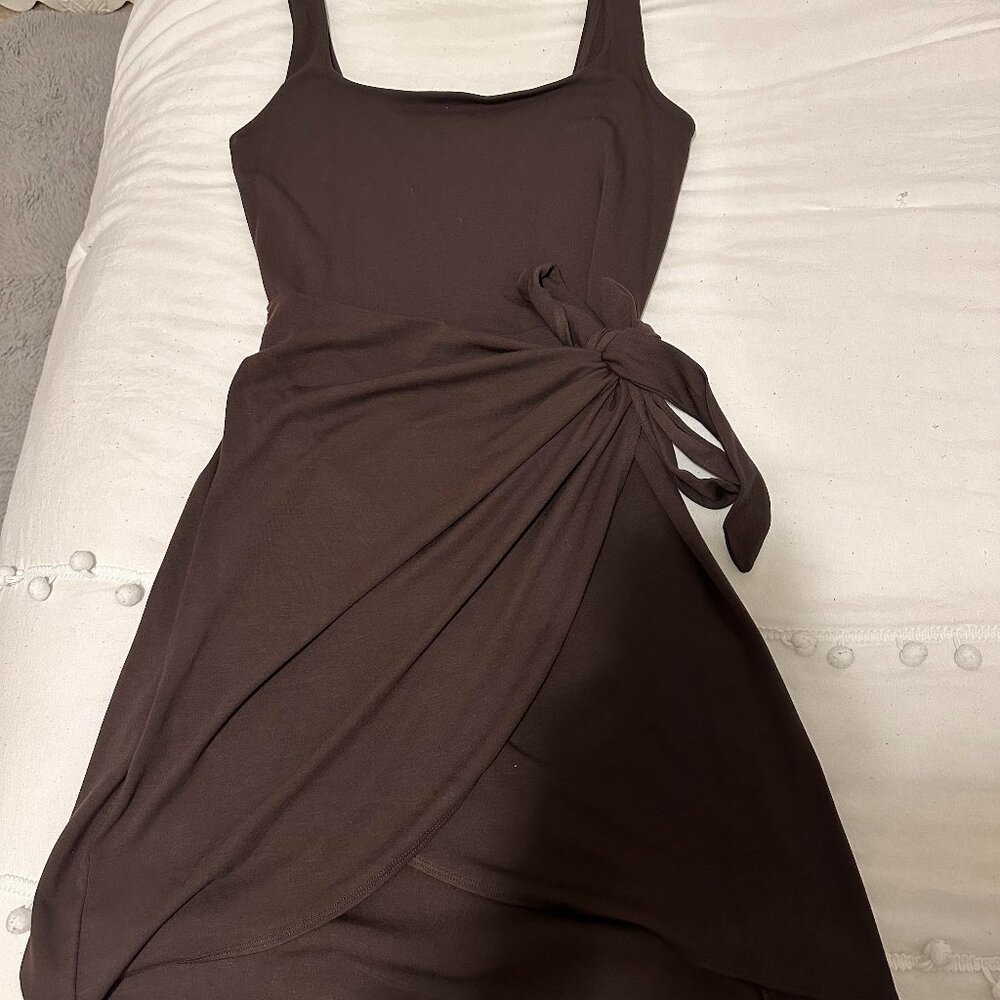 Medium Brown Wilfred Wrap Dress